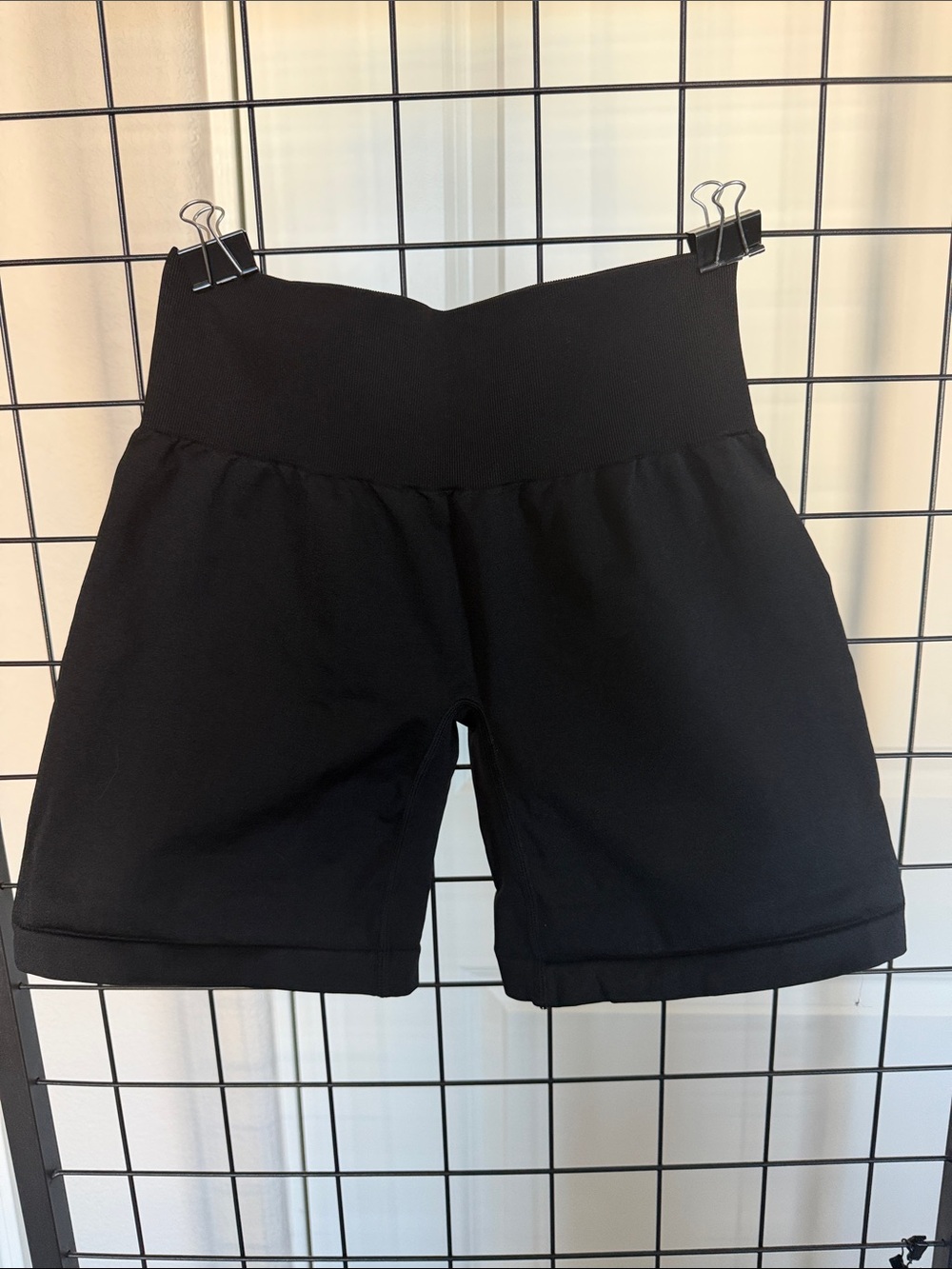 NVGTN Black High-Waist Stretch Shorts